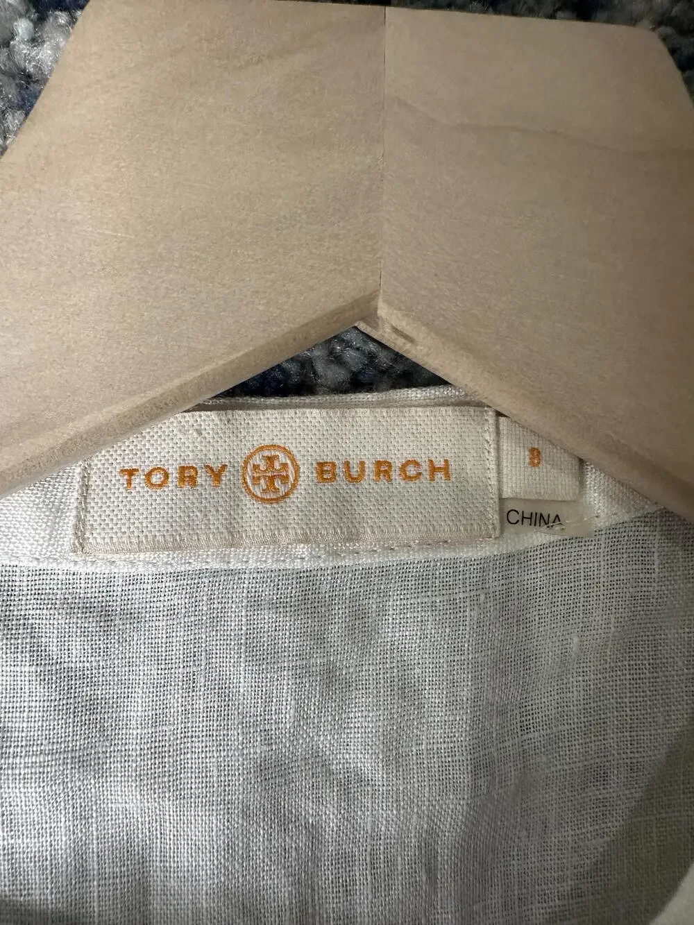 Tory Burch Blouse Womens Small White Silk Linen Pleated Sleeveless Collared Top